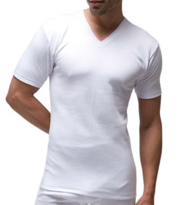 Camiseta interior manga corta 100 algodon felpado Rapife modelo 721