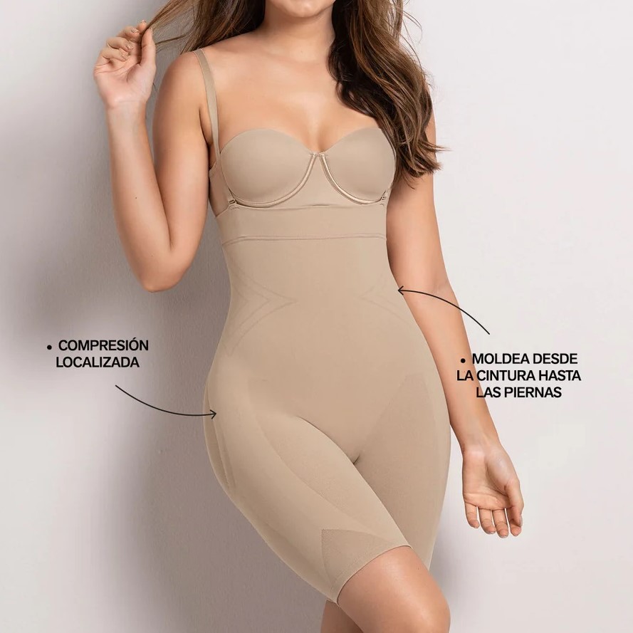 Faja de doble compresión para Abdomen Cintura Levanta Glúteos Invisible S/M, Moda de Mujer