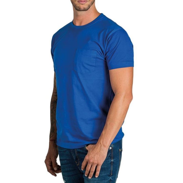 Camiseta Anbor Pocket Camiseta manga corta con bolsillo de hombre Tejido: 100% algodón, 160 gr, punto liso Doble costura en cuello y hombros Cuello lycra