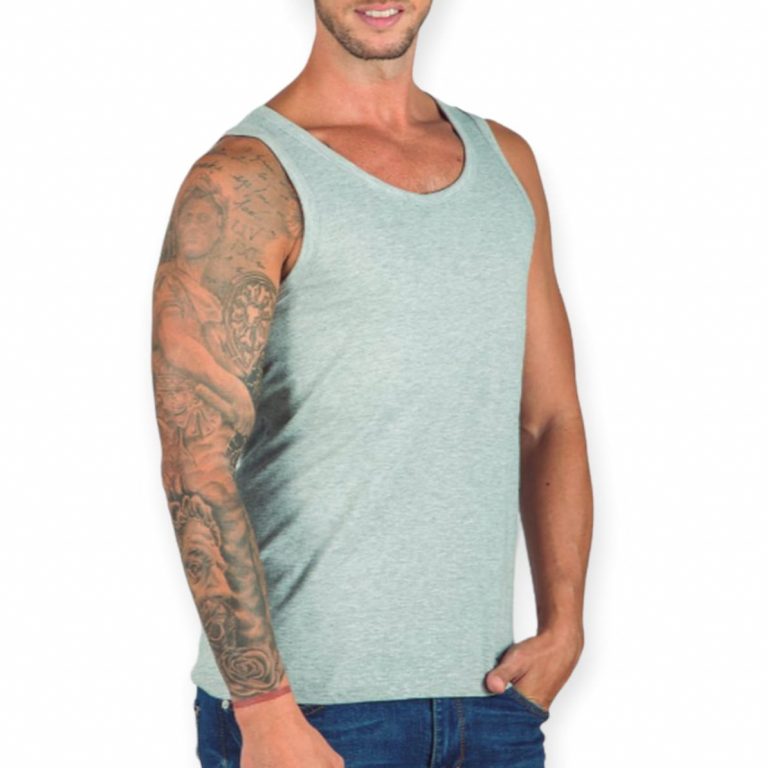 Camiseta tiranta de hombre Anbor Bahamas Tejido: 100% algodón, 150 gr, punto liso Con ribete en el pecho y sisas