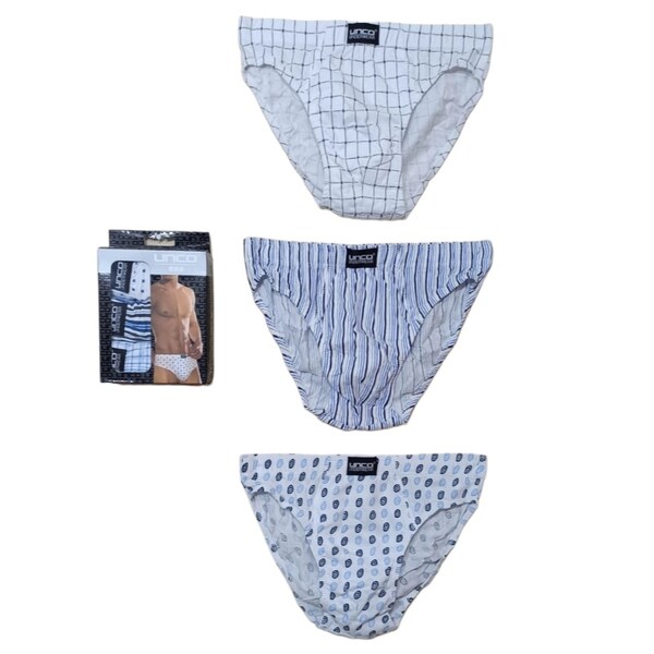 Pack 3 Slip Unco Oro 801 Estampado 100% algodón