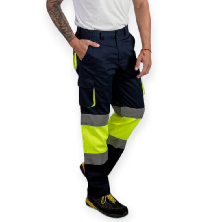 Pantalón Anbor Cairo. Pantalón multibolsillos de Alta Visibilidad con bandas reflectantes y costuras reforzadas. Normativa ISO 20471 ¡Compra Ya!