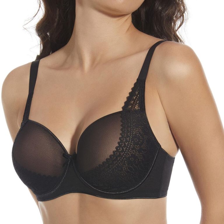 Sujetador Selene Laia copa C, Sujetador con aros y copa de relleno que combina tules y encajes