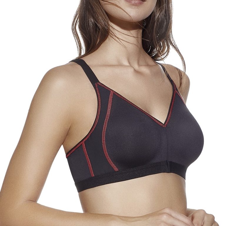 Sujetador Selene Nora copa B y C, Sujetador deportivo sin aros y sin relleno de microfibra de doble capa. Lleva apertura delantera y espalda olímpica.